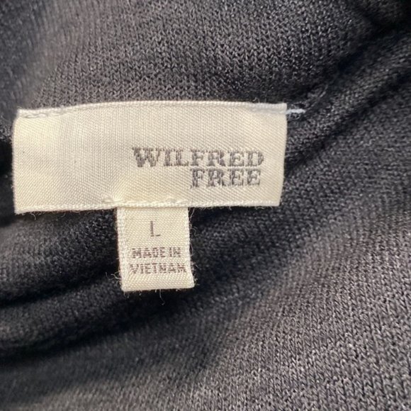 ❗️SOLD❗️ Wilfred Free Black Long Sleeve Mock Neck Resing Maxi Dress Size L - Picture 6 of 9